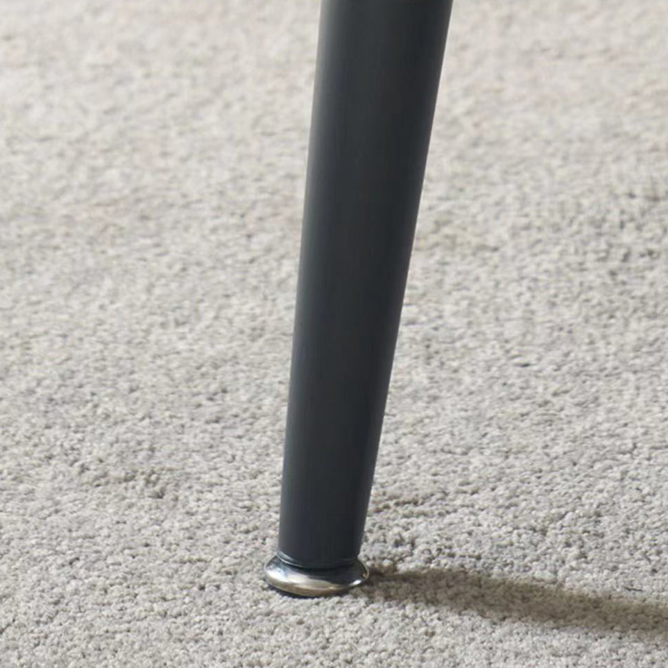 Traditional Sintered Stone Top Dining Set with 4 Black Metallic Legs for Dining Furniture