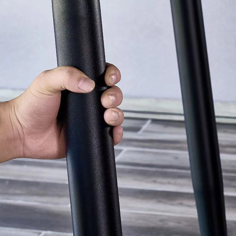 Traditional Sintered Stone Top Dining Set with 4 Black Metallic Legs for Dining Furniture