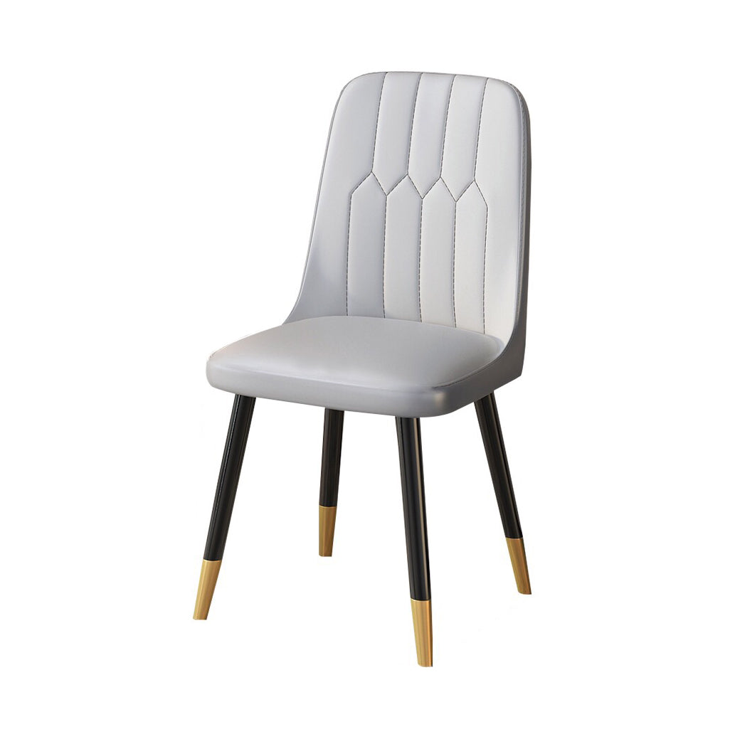 Traditional Sintered Stone Top Dining Set with 4 Black Metallic Legs for Dining Furniture