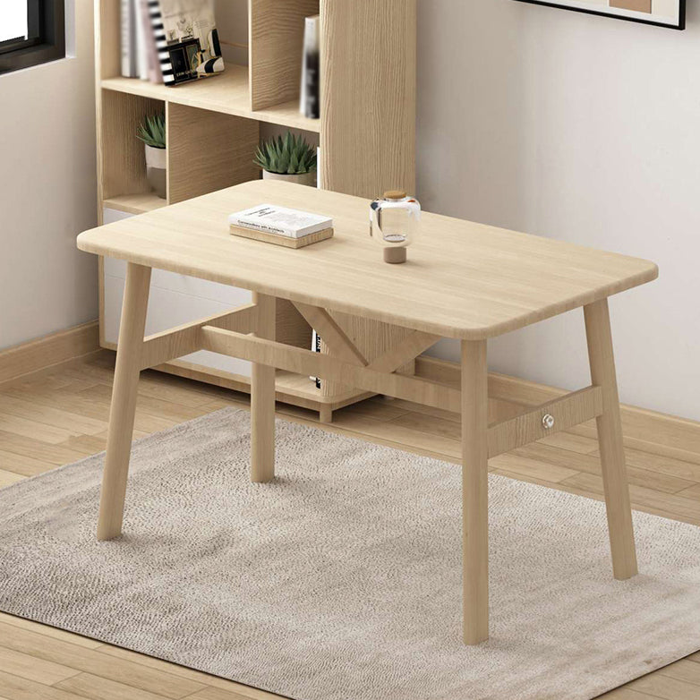 Contemporary Wood Rectangle Shape Dining Furniture 4 Legs Table Formal for Dining Room