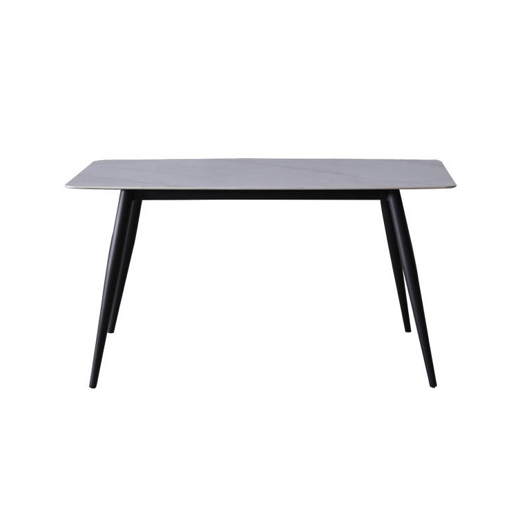 Modern Style Sintered Stone White Dining Room Set with Rectangle Table Dining Table Furniture