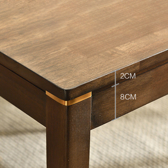 Modern Solid Wood Brown Dining Room Set with Rectangle Table Dining Table Furniture for Home Use