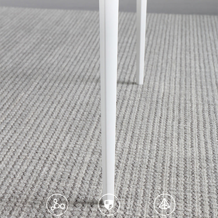 Modern Sintered Stone Rectangle Dining Set White Home Use Dining Room Furniture Set