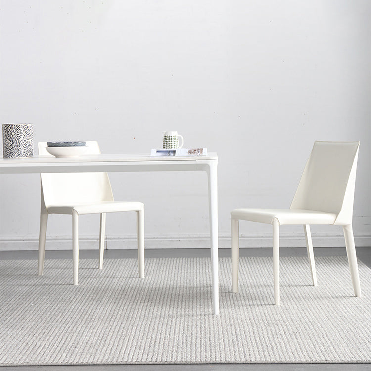 Modern Sintered Stone Rectangle Dining Set White Home Use Dining Room Furniture Set