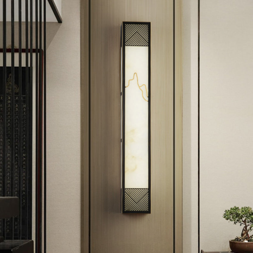 Lámpara de metal de 1 luz de 1 luz moderna de luz rectangular para sala de estar para sala de estar