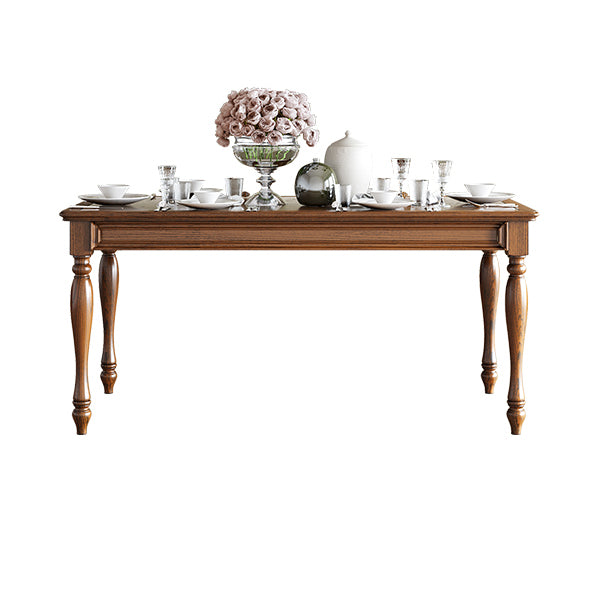 Traditional Solid Wood Dining Set Standard Height with Rectangle Top Dining Room Set