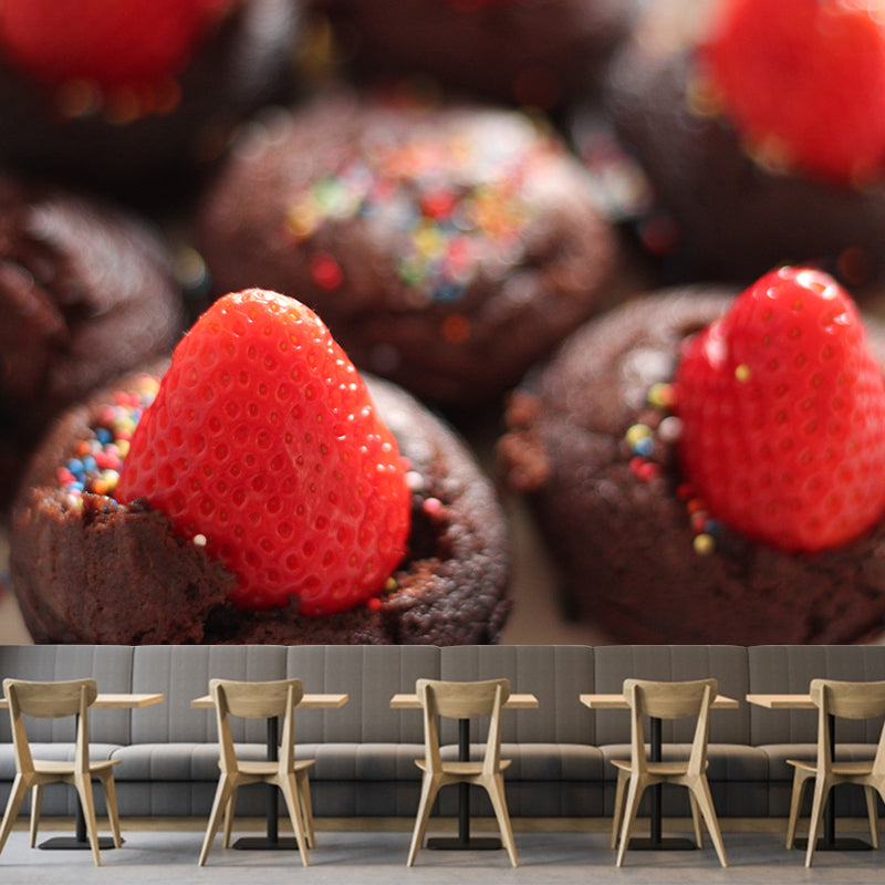 Sweet Dessert Mural Wallpaper Modern Decorative Restaurant, Custom Size Available