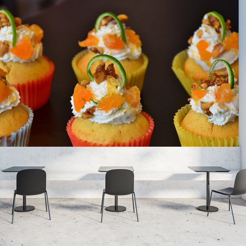 Sweet Dessert Mural Wallpaper Modern Decorative Restaurant, Custom Size Available