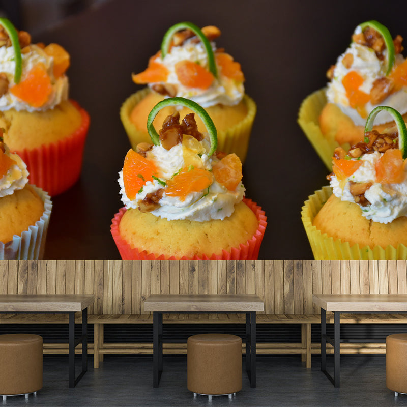 Sweet Dessert Mural Wallpaper Modern Decorative Restaurant, Custom Size Available