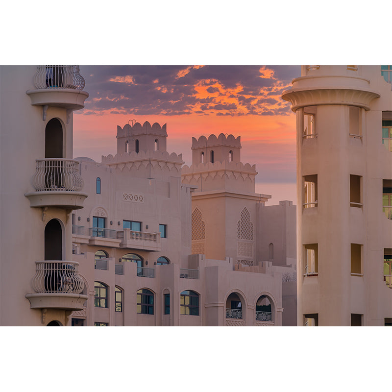 Dubai City Architectural Mural Modern Minimalist Decorative for Meeting Room