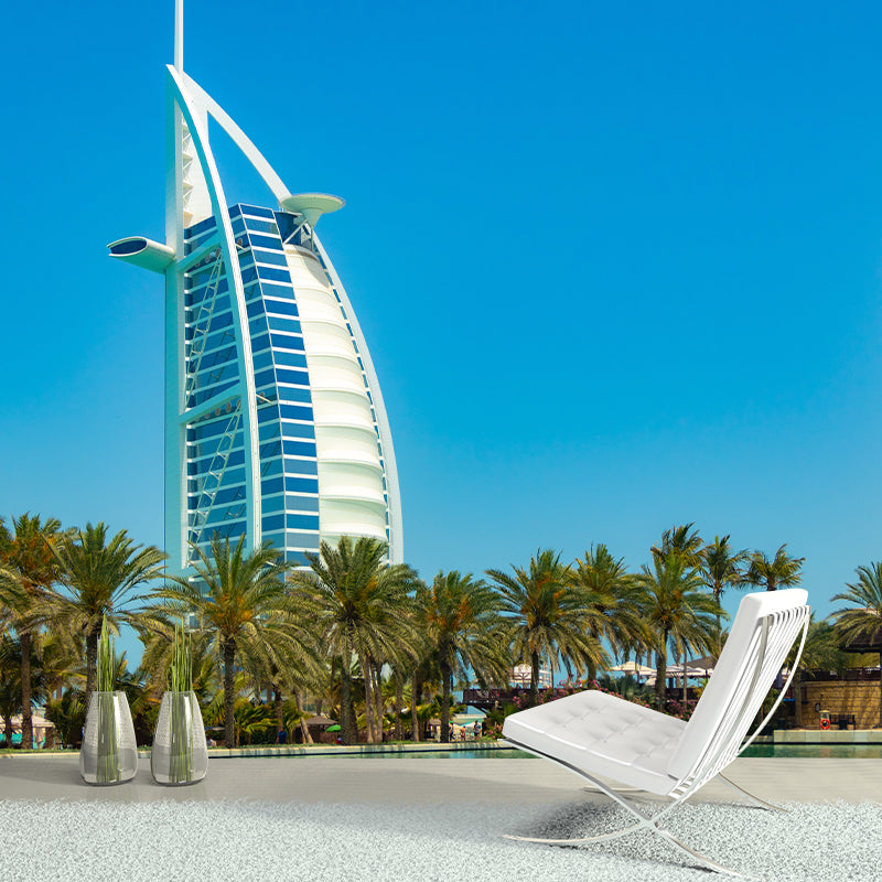 Photo City Architecture Mural Personalized Size Wall Covering for Meeting Room