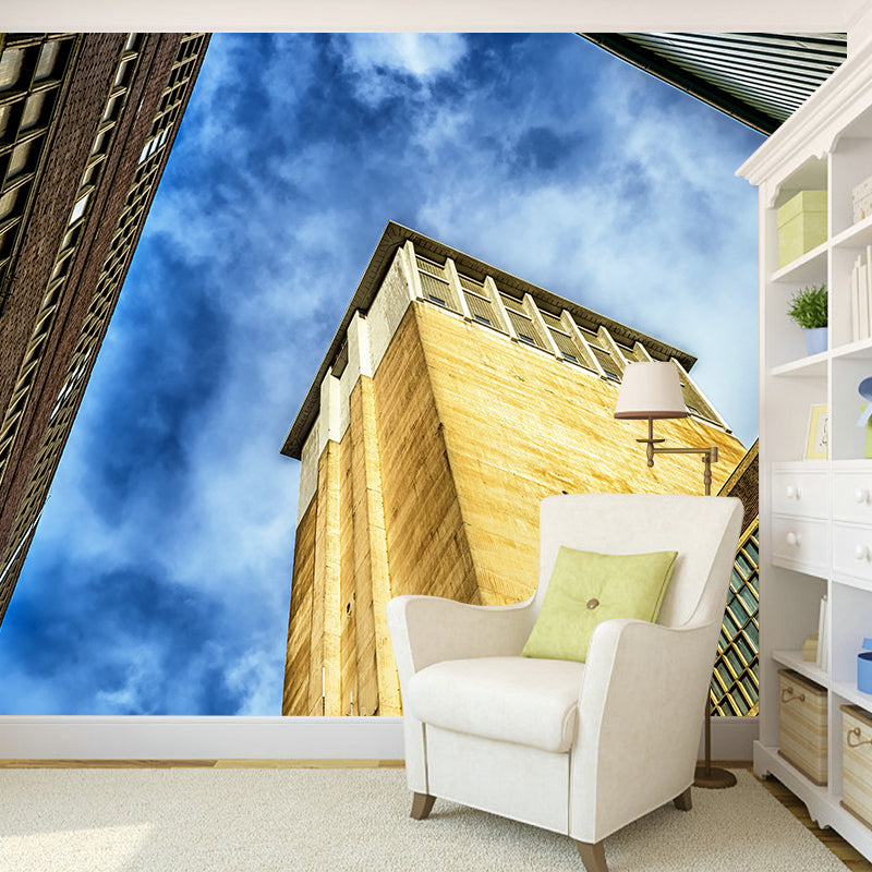 Photo City Architecture Mural Personalized Size Wall Covering for Meeting Room