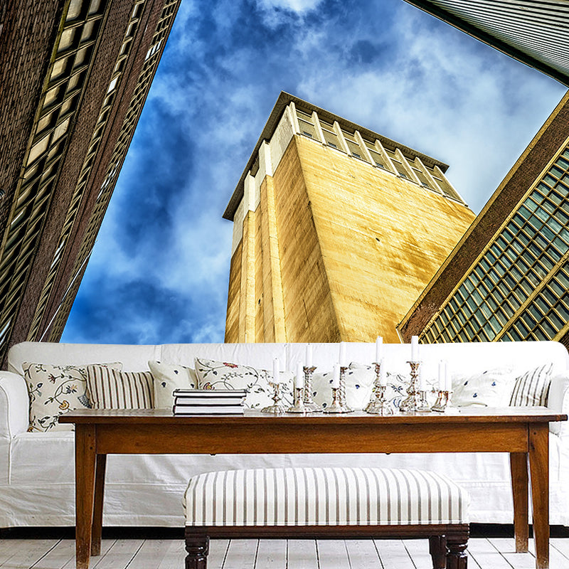 Photo City Architecture Mural Personalized Size Wall Covering for Meeting Room