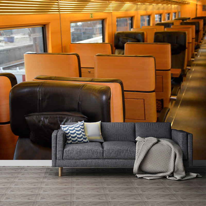 City Transportation Mural Wallpaper Personalized Size Wall Covering for Office Room