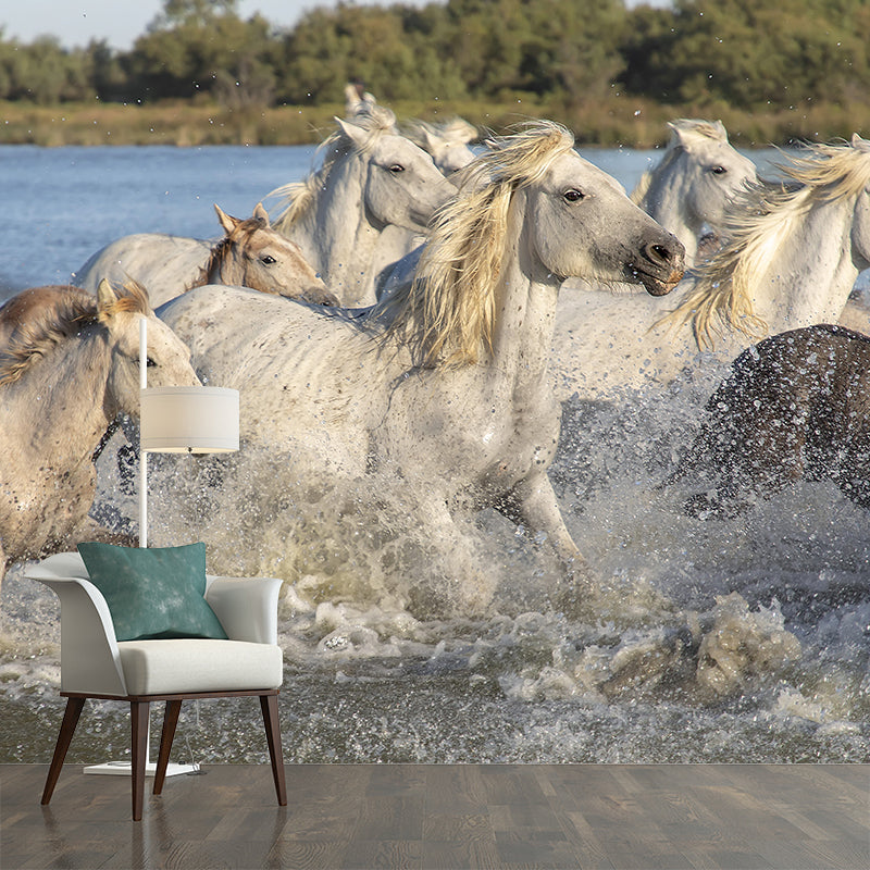 Galloping Horse Murals for Living Room Contemporary Style ,Customized Size