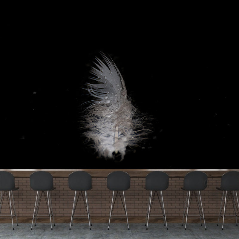 Plumage Modern Mural Wallpaper for Girl Bedroom Custom Size Wall Covering