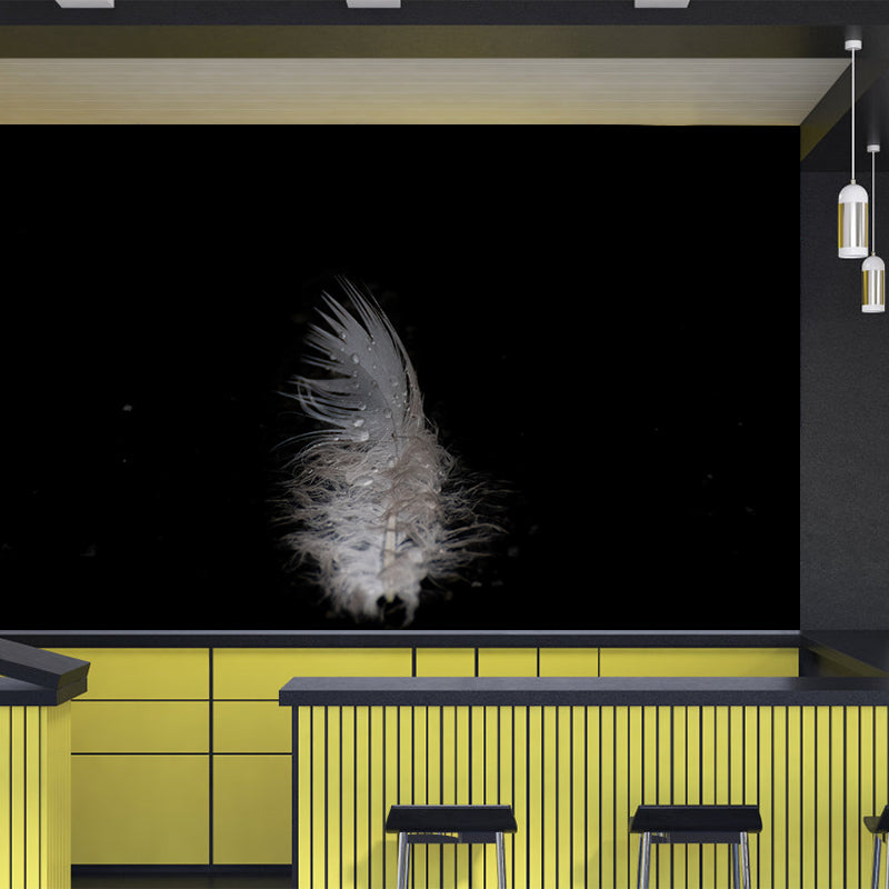 Plumage Modern Mural Wallpaper for Girl Bedroom Custom Size Wall Covering