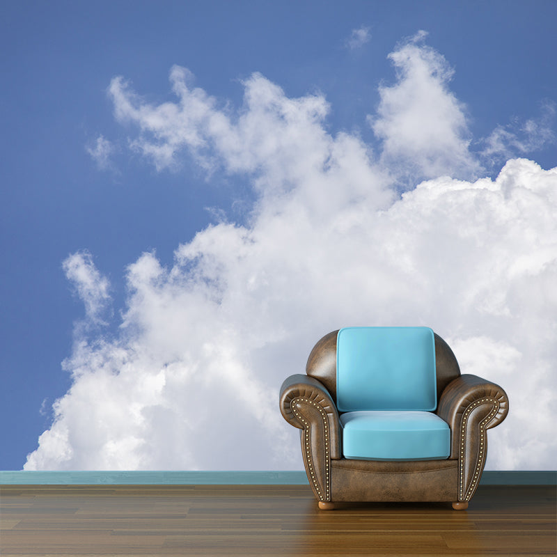 Blue Sky Mural Wallpaper for Restaurant Decor Water Resistant, Made to Measure