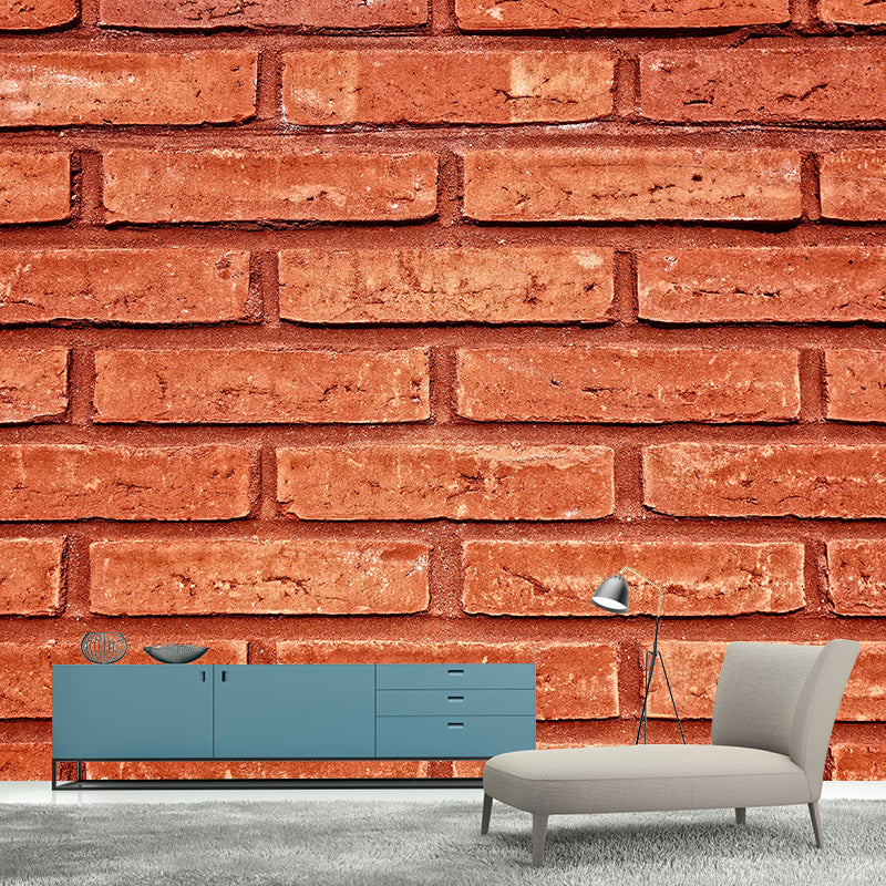 Countryside Style Brick Wall Covering Murals for Living Room, Customized Size