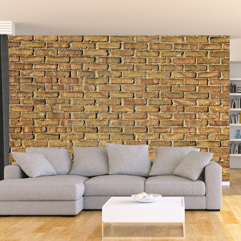 Countryside Style Brick Wall Covering Murals for Living Room, Customized Size