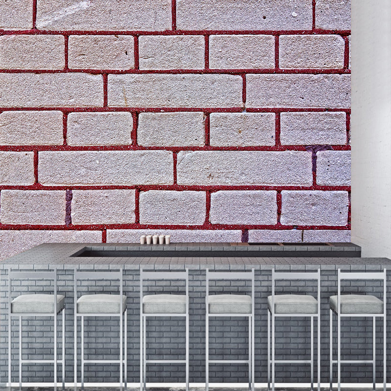 Countryside Style Brick Wall Covering Murals for Living Room, Customized Size