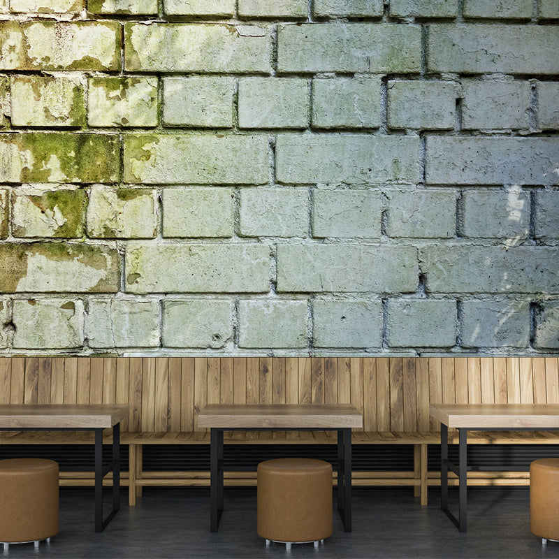 Industrial Style Brick Wall Covering Mural Stain Resistant, Customized Size