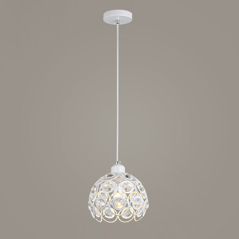 Nordic Style Pendant Lamp Global Suspension Lighting with Crystal Shade