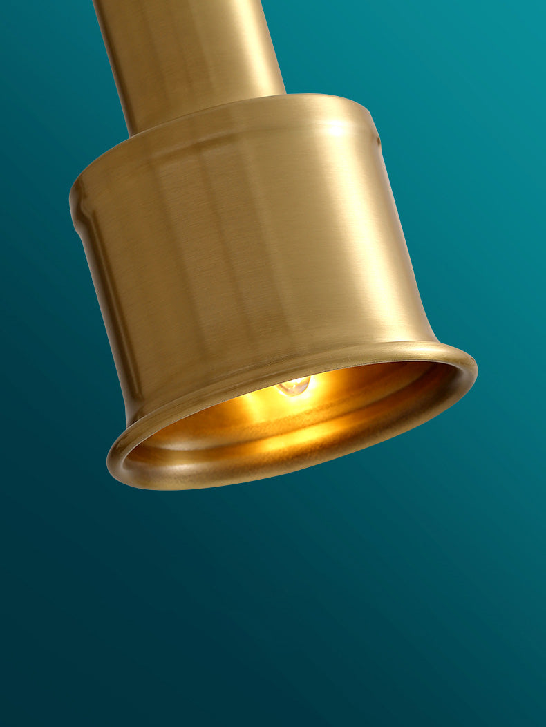 Metal Cylindrical Down Lighting Pendant Nordic Style Pendant Light Fixture in Gold