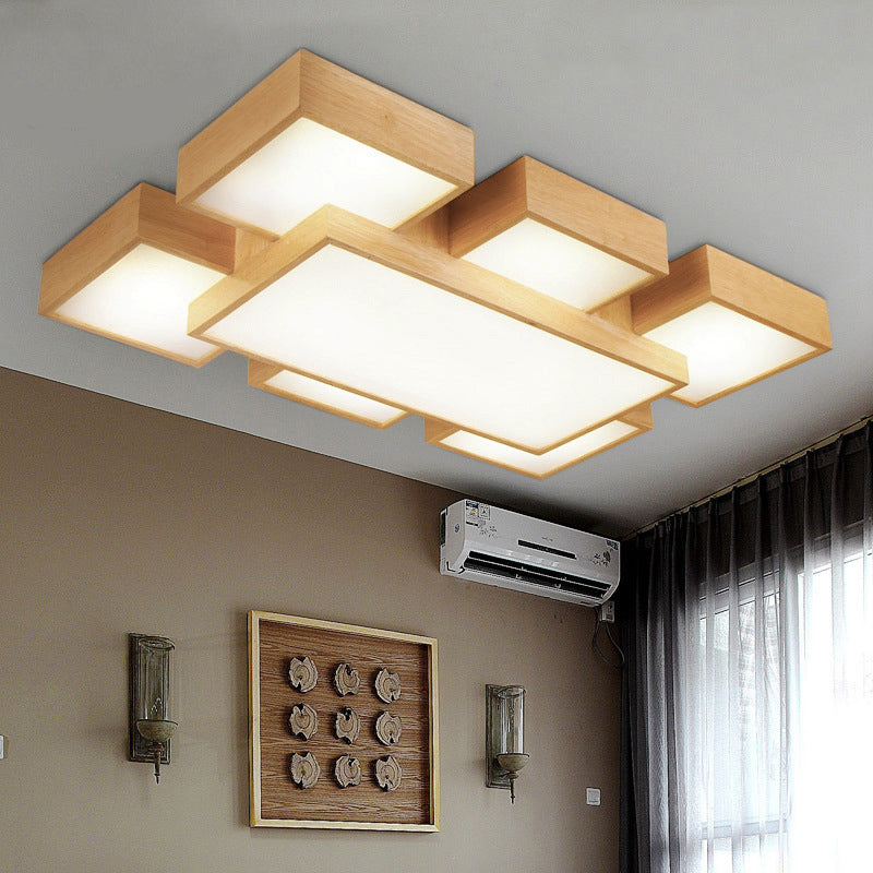Modern Splicing Squares Flush Mount Ceiling Light Fixtures for Sitting Room