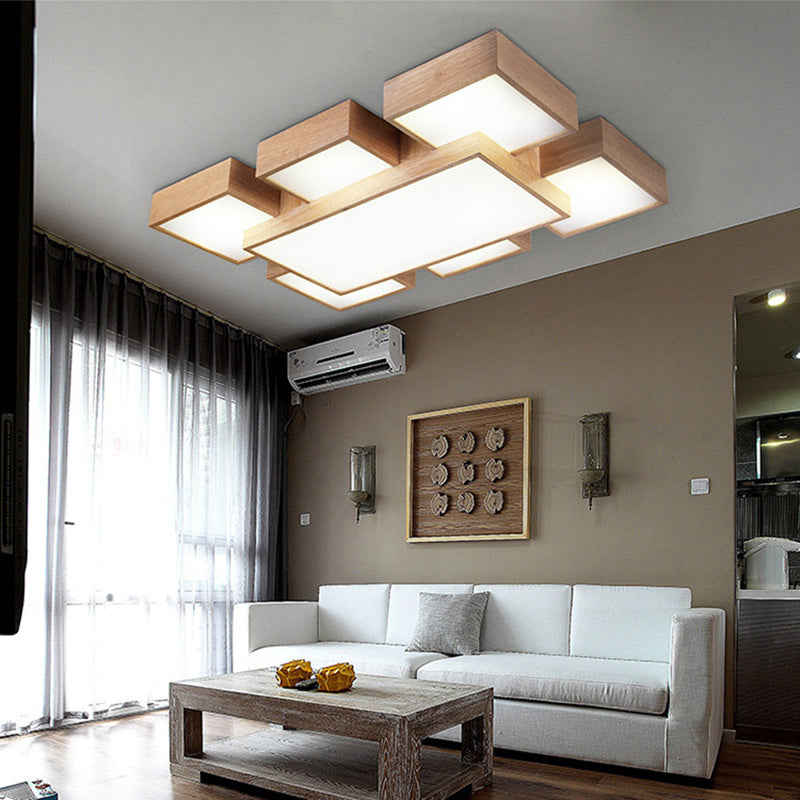 Lámparas de techo empalmadas modernas con montaje empotrado para sala de estar