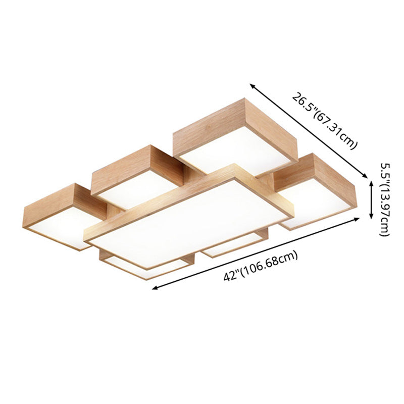 Lámparas de techo empalmadas modernas con montaje empotrado para sala de estar