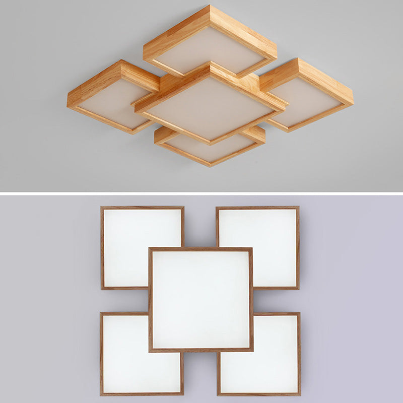 Lámparas de techo empalmadas modernas con montaje empotrado para sala de estar