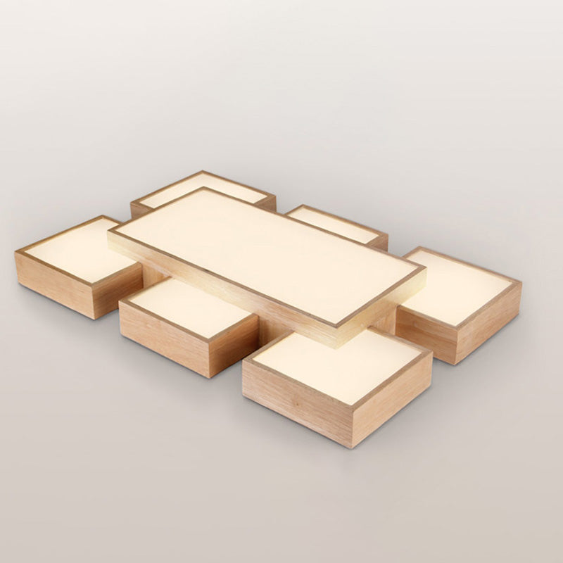 Lámparas de techo empalmadas modernas con montaje empotrado para sala de estar