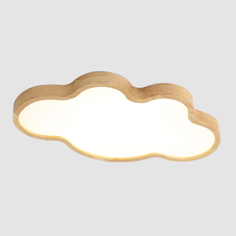Creative Shape LED Wooden Flush Mount Ceiling Light Modern LED Flush Ceiling Light Fixture