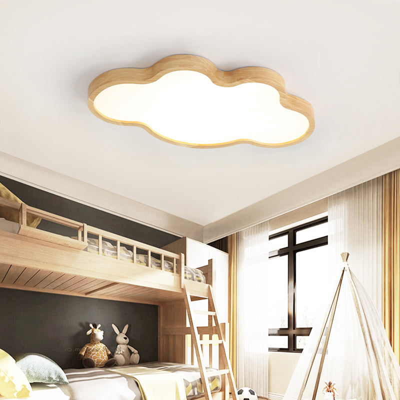 Creative Shape LED Wooden Flush Mount Ceiling Light Modern LED Flush Ceiling Light Fixture