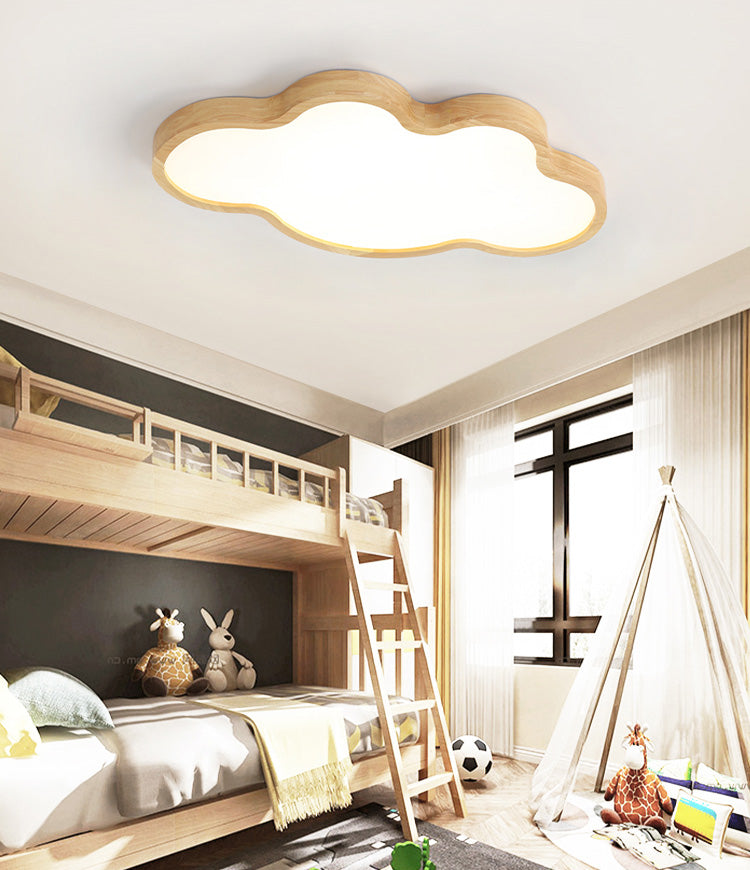 Creative Shape LED Wooden Flush Mount Ceiling Light Modern LED Flush Ceiling Light Fixture
