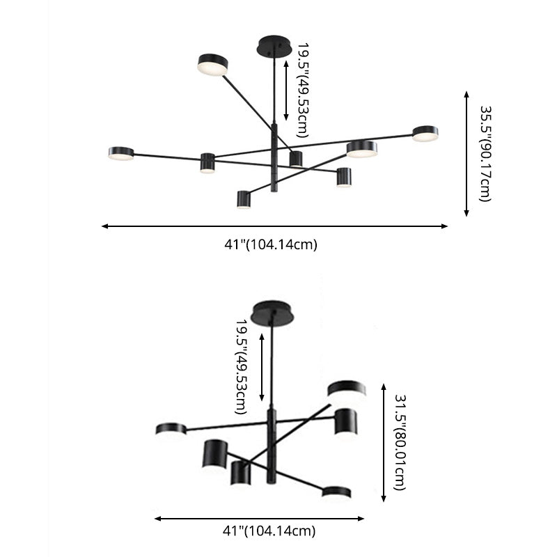 LED Postmodern Chandelier Lighting Metal Ceiling Pendant Light for Living Room