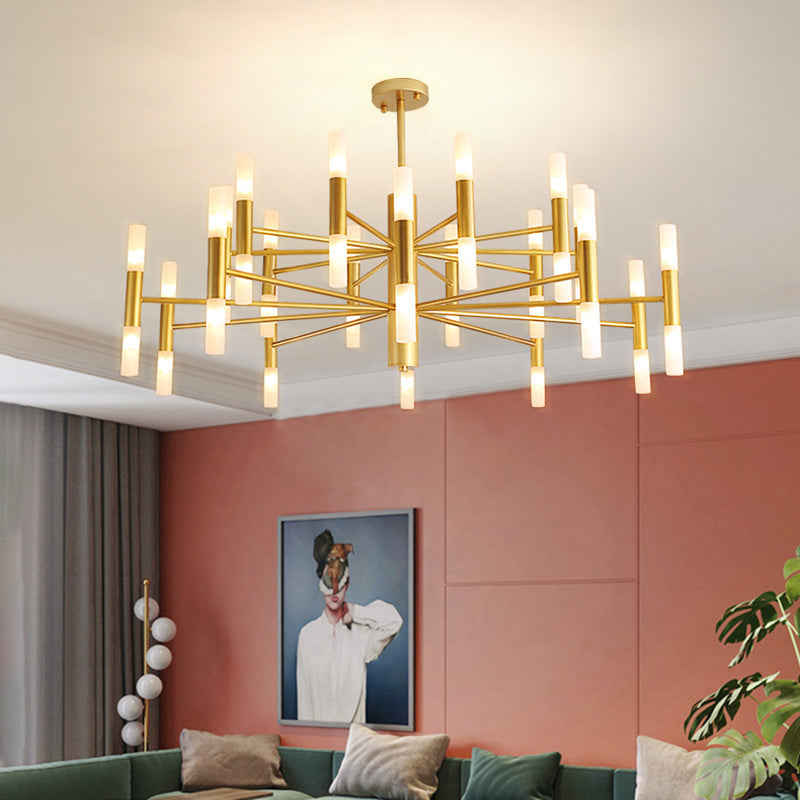 Postmoderne Chandelier Gol Suspension Pendentif Light pour le salon chambre à manger chambre