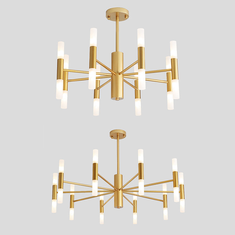 Postmoderne Chandelier Gol Suspension Pendentif Light pour le salon chambre à manger chambre