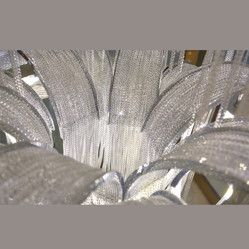 Chain Hanging Pendant Light Tassel Metal Chandelier Light for Dining Room Living Room