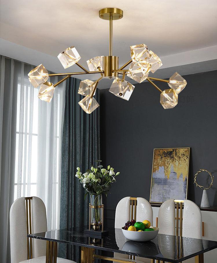 Modern Chandelier Light Metal Artistic Ceiling Pendant for Dining Room Living Room