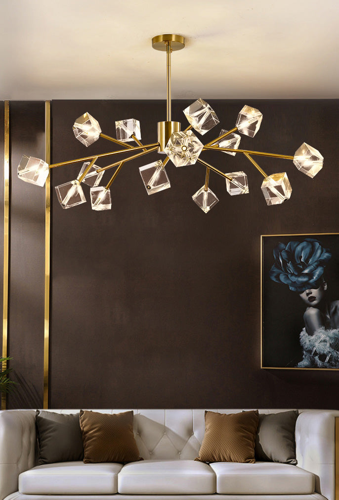 Modern Chandelier Light Metal Artistic Ceiling Pendant for Dining Room Living Room