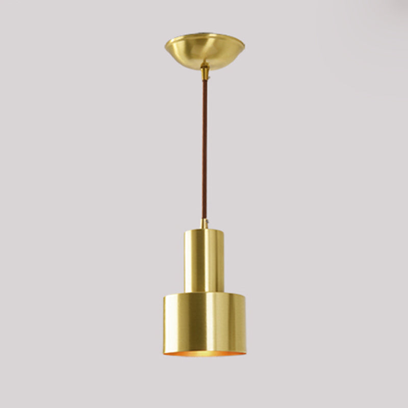 Cord Hung Pendant Ceiling Light Minimalist-Style Metal Gold Hanging Ceiling Light