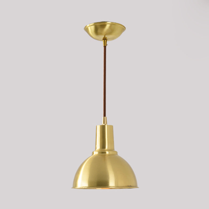 Cord Hung Pendant Ceiling Light Minimalist-Style Metal Gold Hanging Ceiling Light