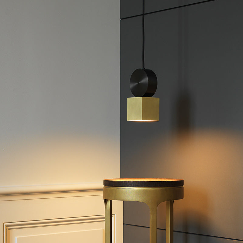 Bronze geometrische hängende Deckenleuchte moderne LED -Metallhängeleuchte mit LED -Metall