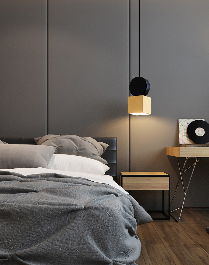 Bronze geometrische hängende Deckenleuchte moderne LED -Metallhängeleuchte mit LED -Metall