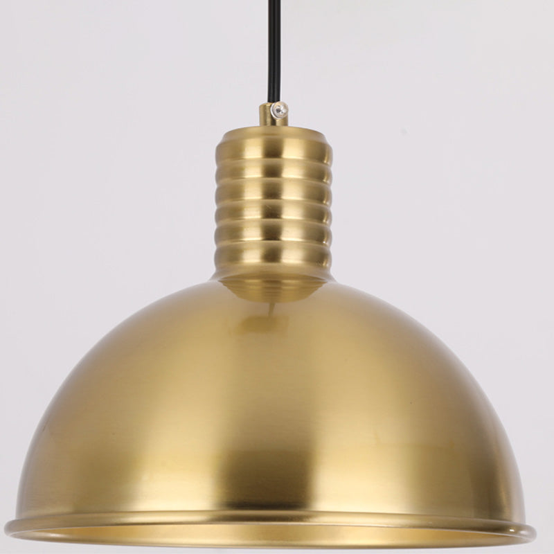 Metal Shaded Ceiling Pendant Light Contemporary Gold Suspension Pendant for Dinning Room