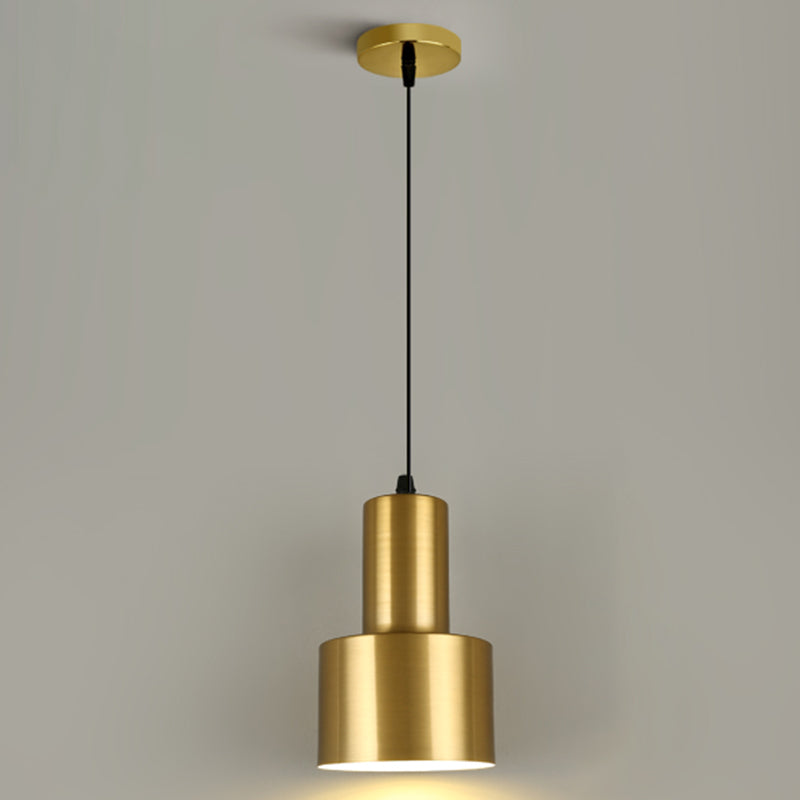 Modern Style Pendant Lighting Fixture Gold Shaded Down Lighting Pendant with Metal Shade