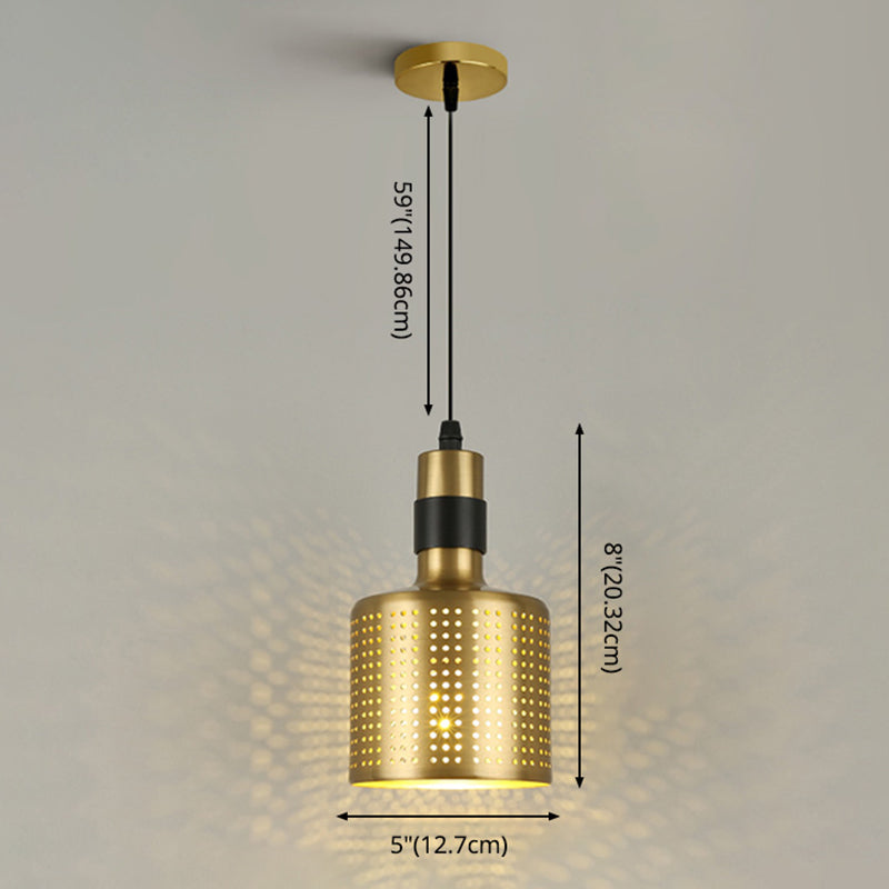 Modern Style Pendant Lighting Fixture Gold Shaded Down Lighting Pendant with Metal Shade
