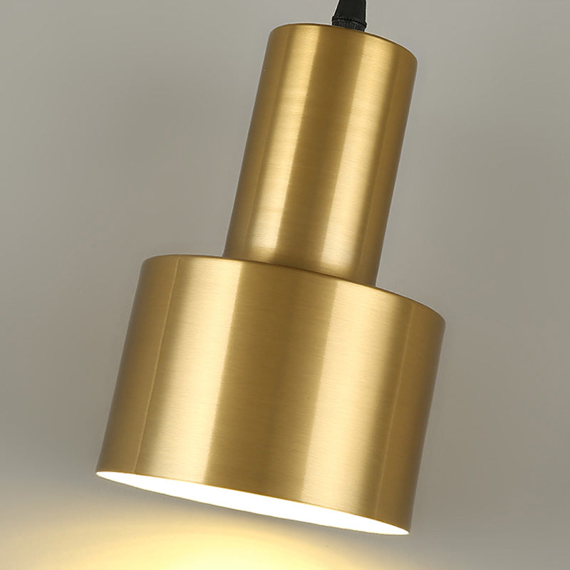 Modern Style Pendant Lighting Fixture Gold Shaded Down Lighting Pendant with Metal Shade